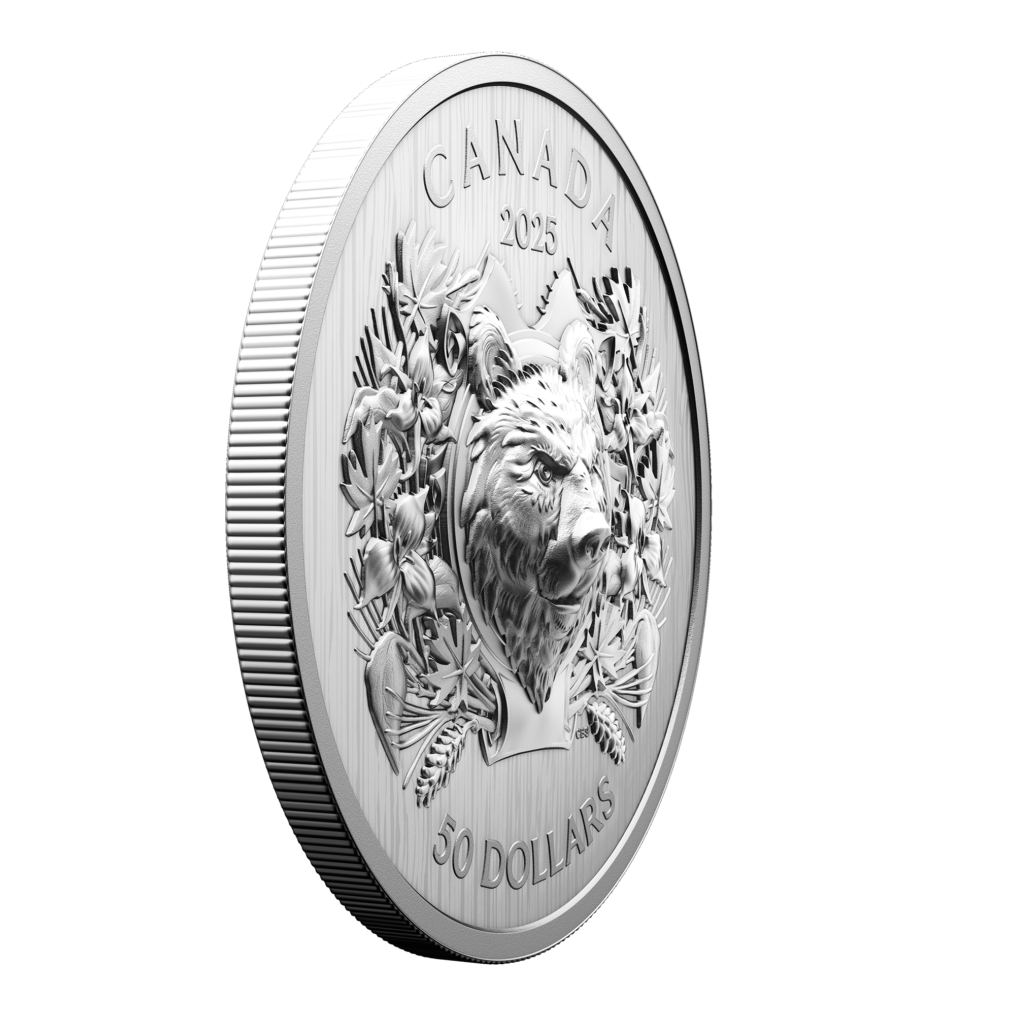 2025 $50 Heraldic Bear Fine Silver Coin - TSC.ca