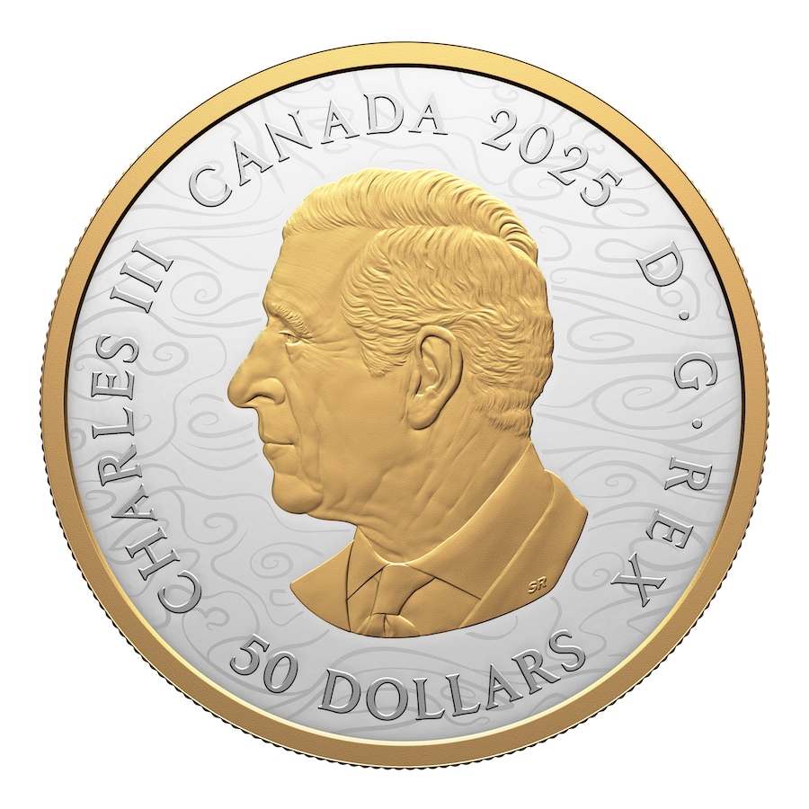 Image 733176_ALTMORE1.jpg, Product 733-176 / Price $1,099.95, 2025 $50 Fine Silver Water Dragon Coin with Selective Gold Plating from Royal Canadian Mint (RCM) on TSC.ca's Coins department