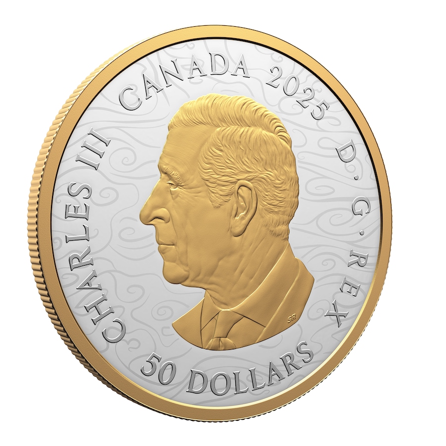 Image 733176_ALTMORE3.jpg, Product 733-176 / Price $1,099.95, 2025 $50 Fine Silver Water Dragon Coin with Selective Gold Plating from Royal Canadian Mint (RCM) on TSC.ca's Coins department