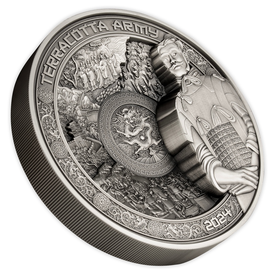 Image 733182_ALTMORE1.jpg, Product 733-182 / Price $2,995.00, 2024 One-Kilogram Fine Silver Coin $25 Samoa Terra Cotta Army from Canadian Coin & Currency on TSC.ca's Coins department