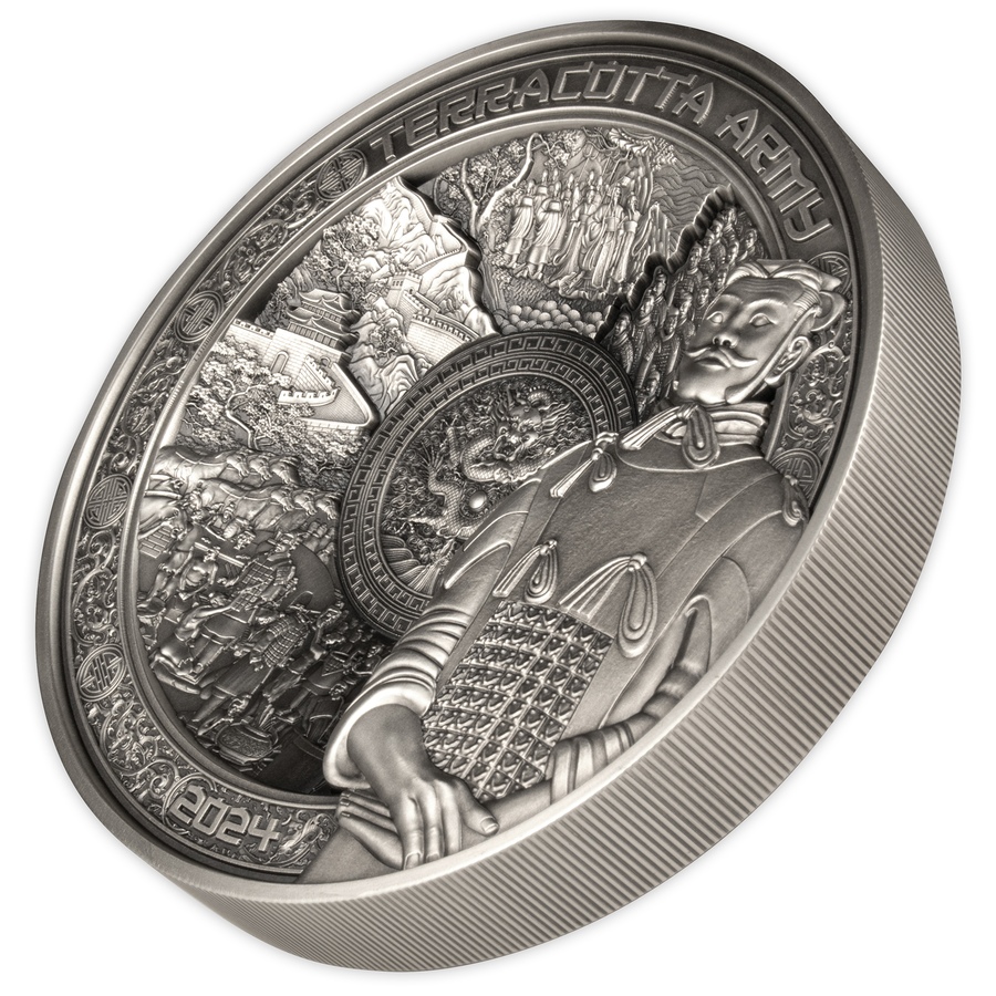 Image 733182_ALTMORE2.jpg, Product 733-182 / Price $2,995.00, 2024 One-Kilogram Fine Silver Coin $25 Samoa Terra Cotta Army from Canadian Coin & Currency on TSC.ca's Coins department