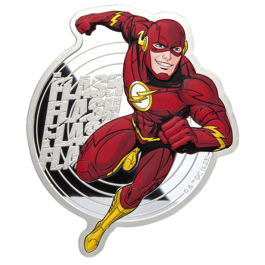 Image 733185_ALTMORE1.jpg, Product 733-185 / Price $895.00, 2023 The Flash Five-Ounce Fine Silver Coin $5 Barbados from Canadian Coin & Currency on TSC.ca's Coins department