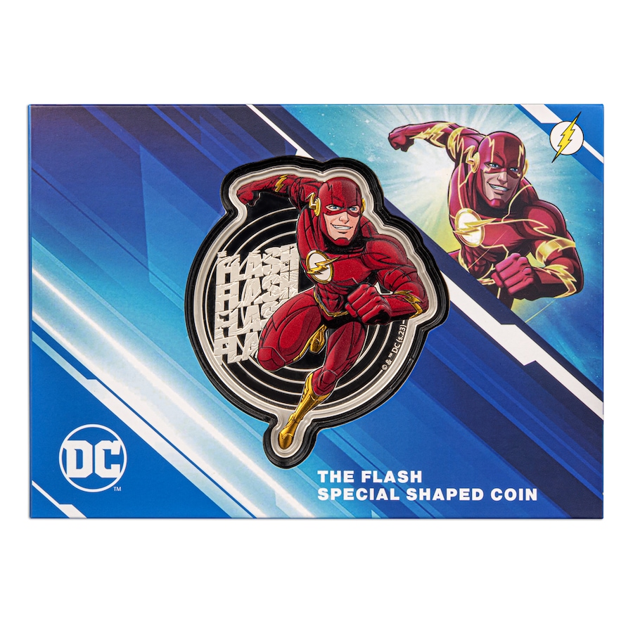 Image 733185_ALTMORE3.jpg, Product 733-185 / Price $895.00, 2023 The Flash Five-Ounce Fine Silver Coin $5 Barbados from Canadian Coin & Currency on TSC.ca's Coins department