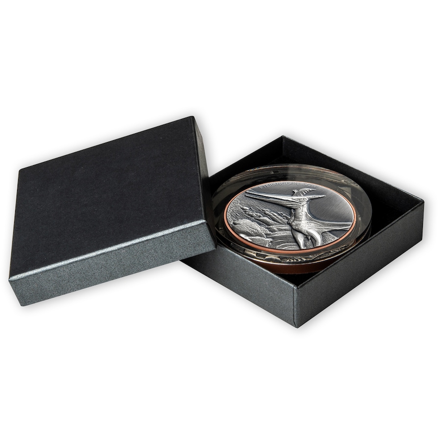 Image 733186_ALTMORE3.jpg, Product 733-186 / Price $169.95, 2024 Large-Format Pteranodon Silver and Copper Coin - 10 Vatu, Issued by Vanuatu from Canadian Coin & Currency on TSC.ca's Coins department