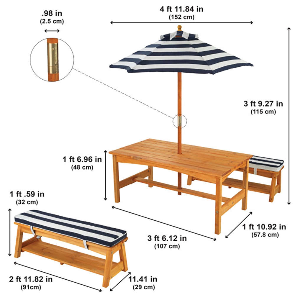 Kidkraft outdoor table and bench clearance set