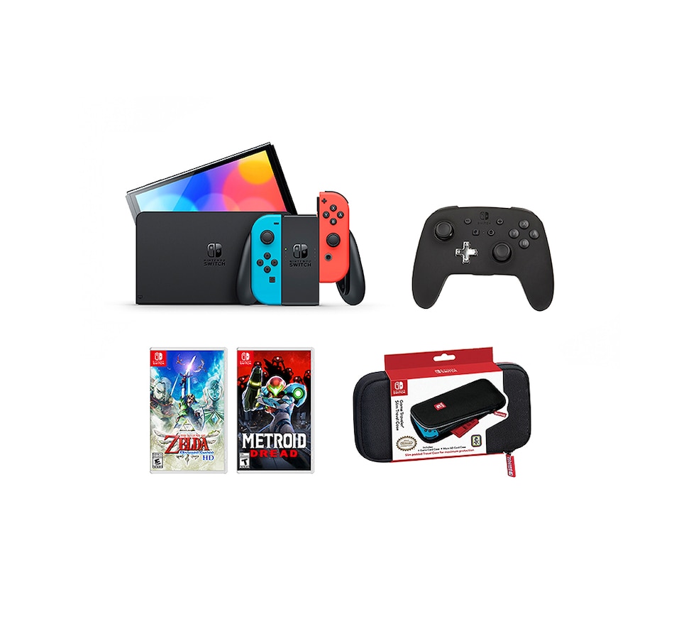 Nintendo Switch OLED Model with Neon Red and Blue Controllers - Micro Center