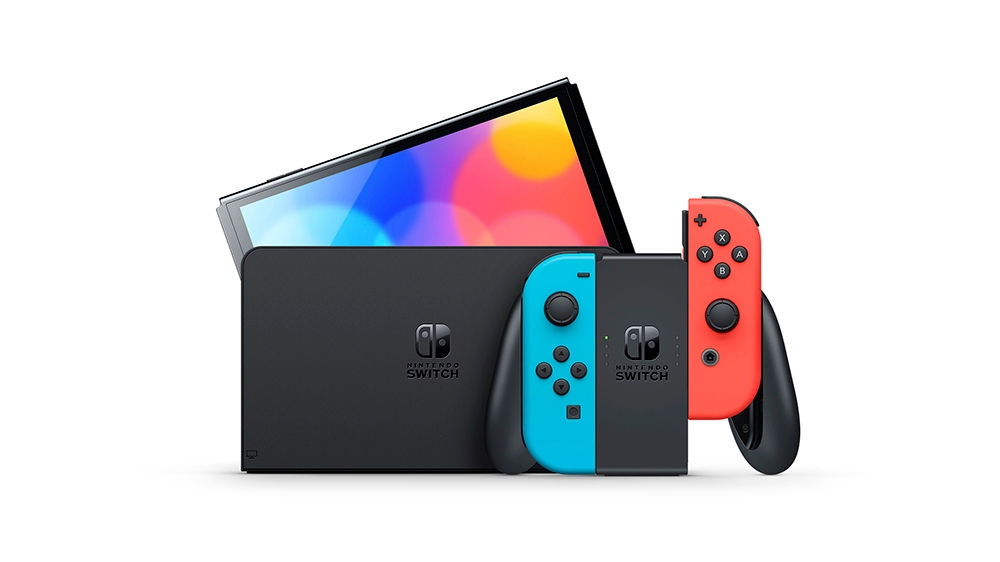 Nintendo Switch OLED Red/Blue Bundle - TSC.ca