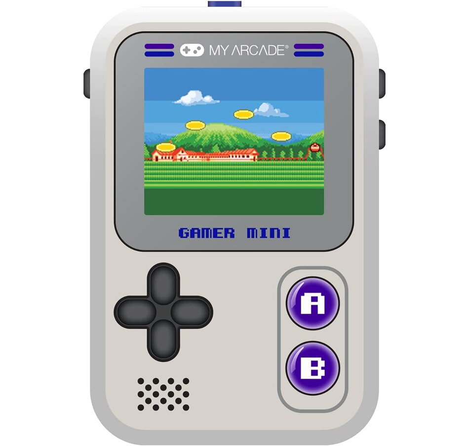 Image 733414.jpg, Product 733-414 / Price $34.99, My Arcade Gamer Mini Classic Miniature Handheld (grey and purple) from My Arcade on TSC.ca's Electronics department