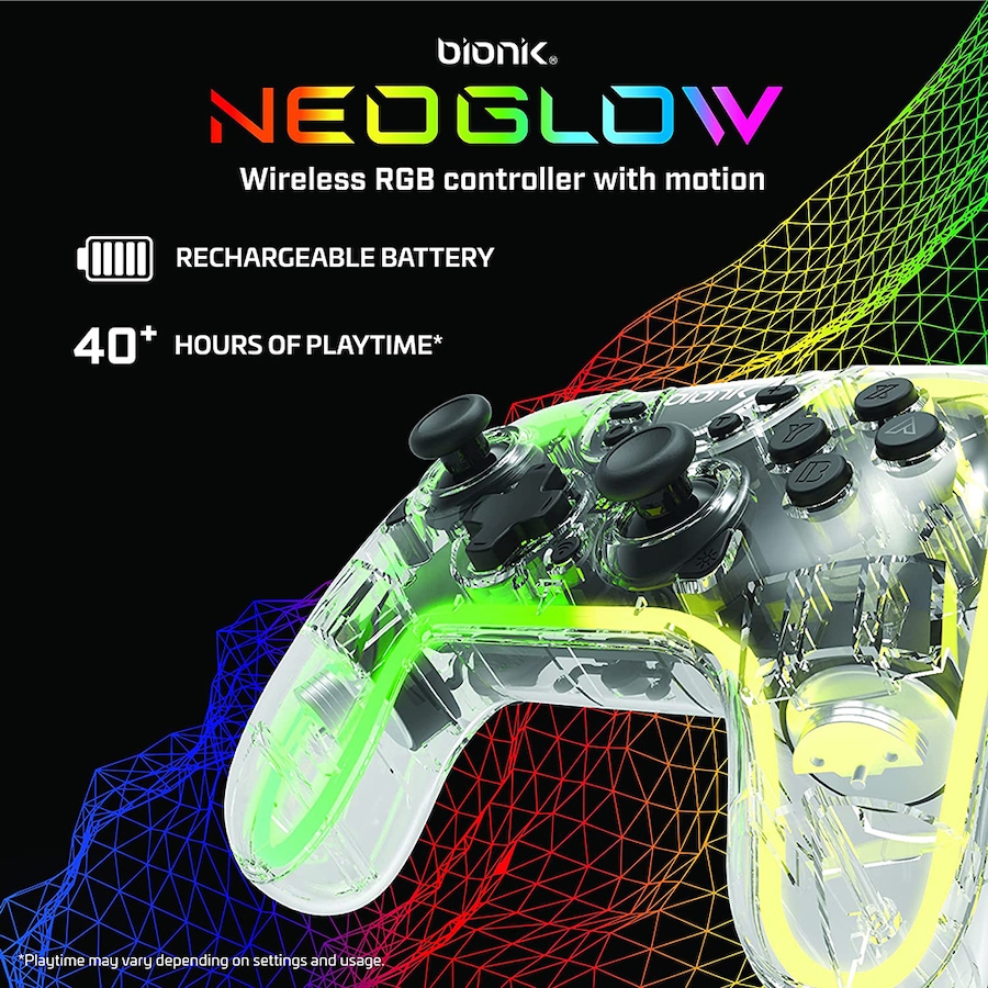 Image 733434_ALTMORE1.jpg, Product 733-434 / Price $52.99, Bionik NeoGlow Wireless RGB Gaming Controller  from Bionik on TSC.ca's Electronics department