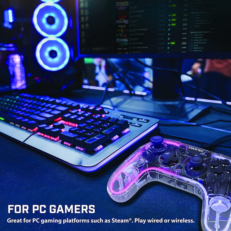 Image 733434_ALTMORE4.jpg, Product 733-434 / Price $52.99, Bionik NeoGlow Wireless RGB Gaming Controller  from Bionik on TSC.ca's Electronics department