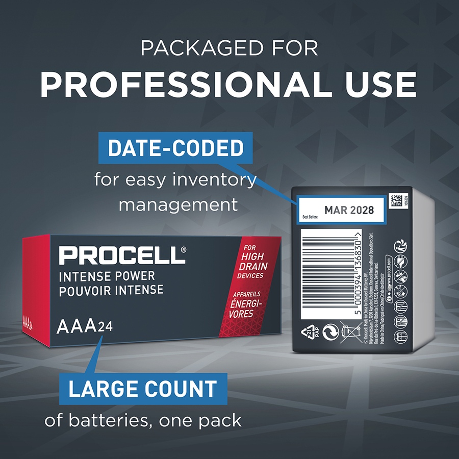 Image 733443_ALTMORE4.jpg, Product 733-443 / Price $25.99, Procell Alkaline Intense Power AAA, 1.5V (pack of 24) from Procell on TSC.ca's Electronics department