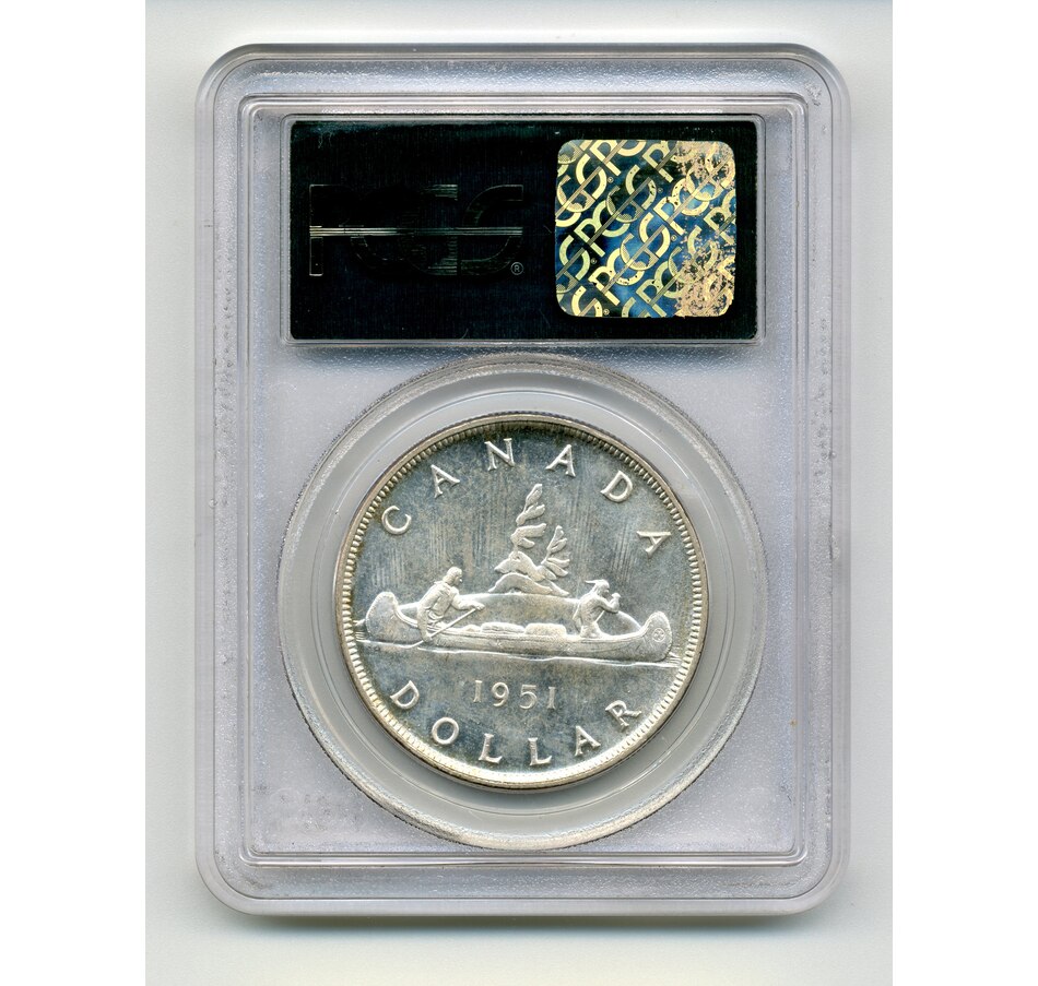 Image 733490_ALTMORE1.jpg, Product 733-490 / Price $519.00, 1951 Gem Uncirculated Silver Dollar, PCGS Certified MS-65 from Canadian Coin & Currency on TSC.ca's Coins department