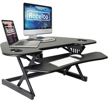 Rocelco Corner Adjustable Desk Riser