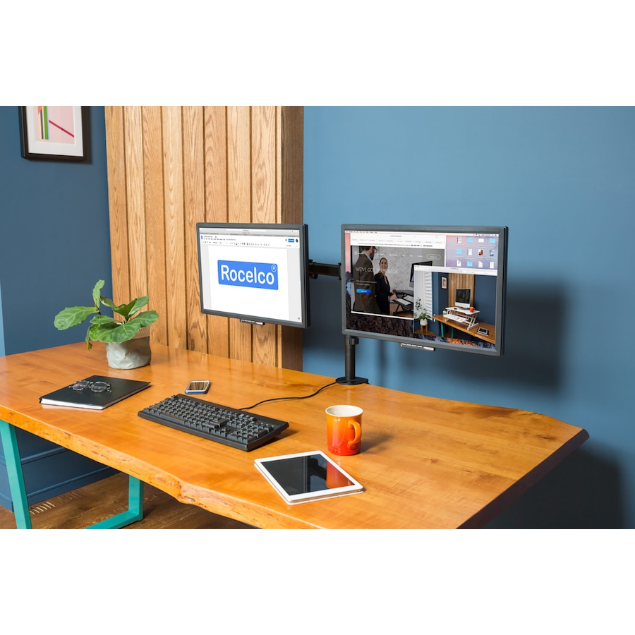 Image 733546_ALTMORE6.jpg, Product 733-546 / Price $119.99, Rocelco Dual Monitor Mount from Rocelco on TSC.ca's Electronics department