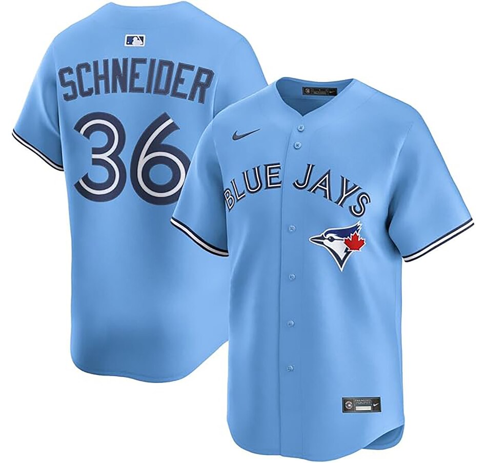 Image 733617.jpg, Product 733-617 / Price $349.99, Nike Men's Toronto Blue Jays Davis Schneider MLB Player Powder Blue Limited Jersey from Nike on TSC.ca's Sports department