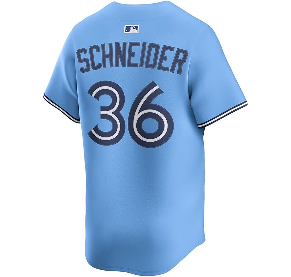 Image 733617_ALTMORE1.jpg, Product 733-617 / Price $349.99, Nike Men's Toronto Blue Jays Davis Schneider MLB Player Powder Blue Limited Jersey from Nike on TSC.ca's Sports department
