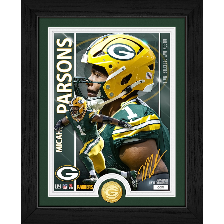 Image 733665.jpg, Product 733-665 / Price $114.99, Micah Parsons Green Bay Packers Bronze Coin Artist Proof Photo Mint from Highland Mint on TSC.ca's Sports department