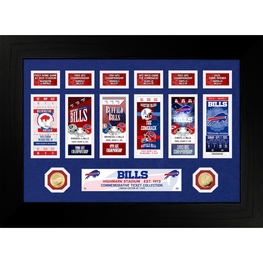 Image 733672.jpg, Product 733-672 / Price $349.99, Buffalo Bills Highmark Stadium Deluxe Gold Coin and Ticket Photo Mint from Highland Mint on TSC.ca's Sports department