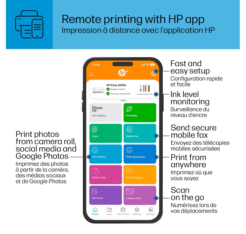 Image 733746_ALTMORE9.jpg, Product 733-746 / Price $209.99, HP Envy 6555e Wireless Colour Inkjet Printer (print, scan, copy) from HP - Hewlett Packard on TSC.ca's Electronics department