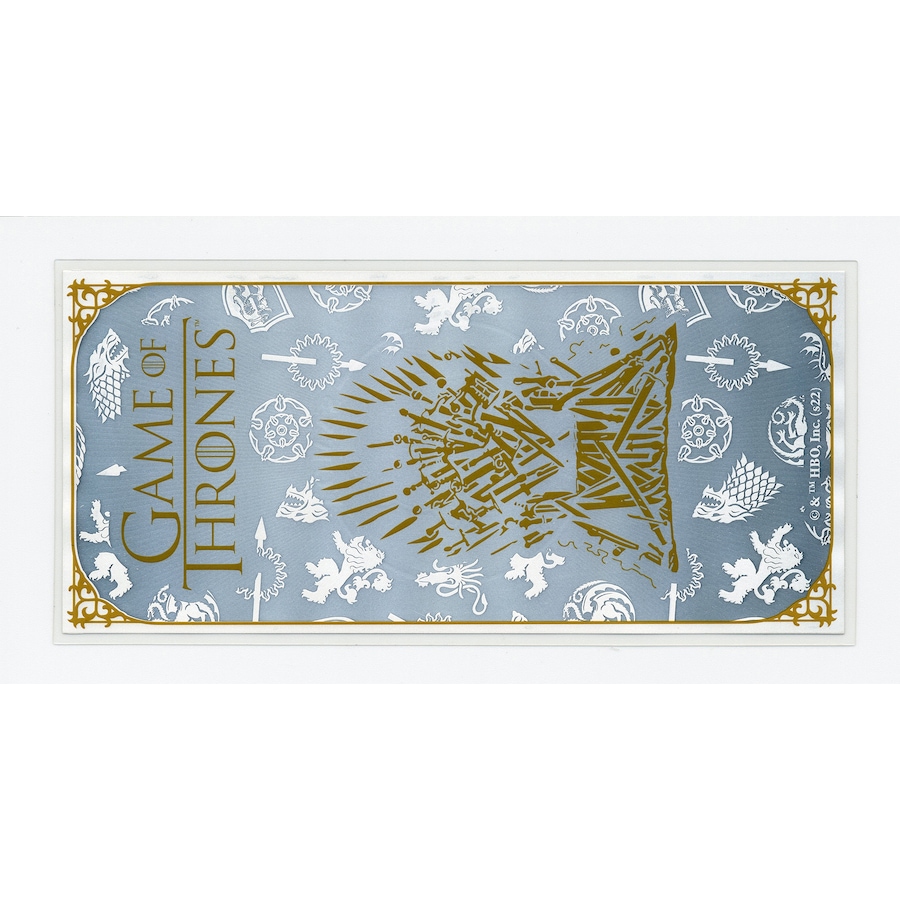 Image 733754.jpg, Product 733-754 / Price $69.95, 2024 Game of Thrones Three-Gram $1 Pure Silver Note, Samoa from Canadian Coin & Currency on TSC.ca's Coins department