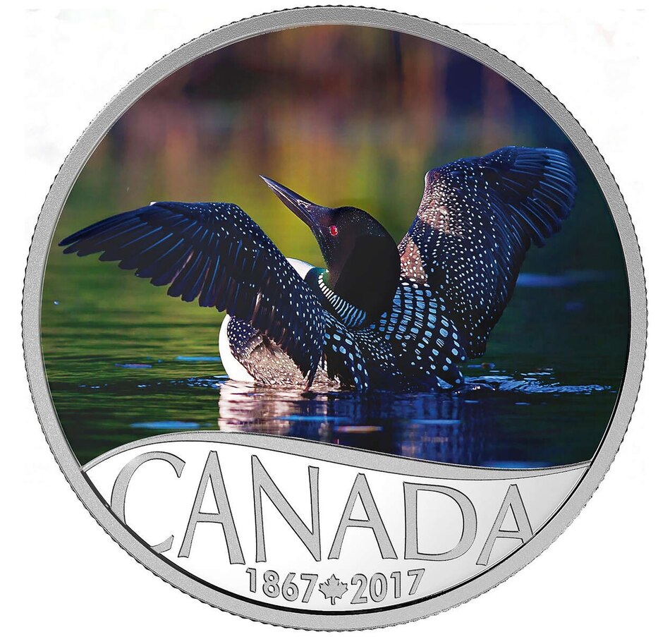 Image 733757.jpg, Product 733-757 / Price $59.95, 2017 $10 Common Loon Fine Silver Coin Celebrating Canada's 150th from Royal Canadian Mint (RCM) on TSC.ca's Coins department