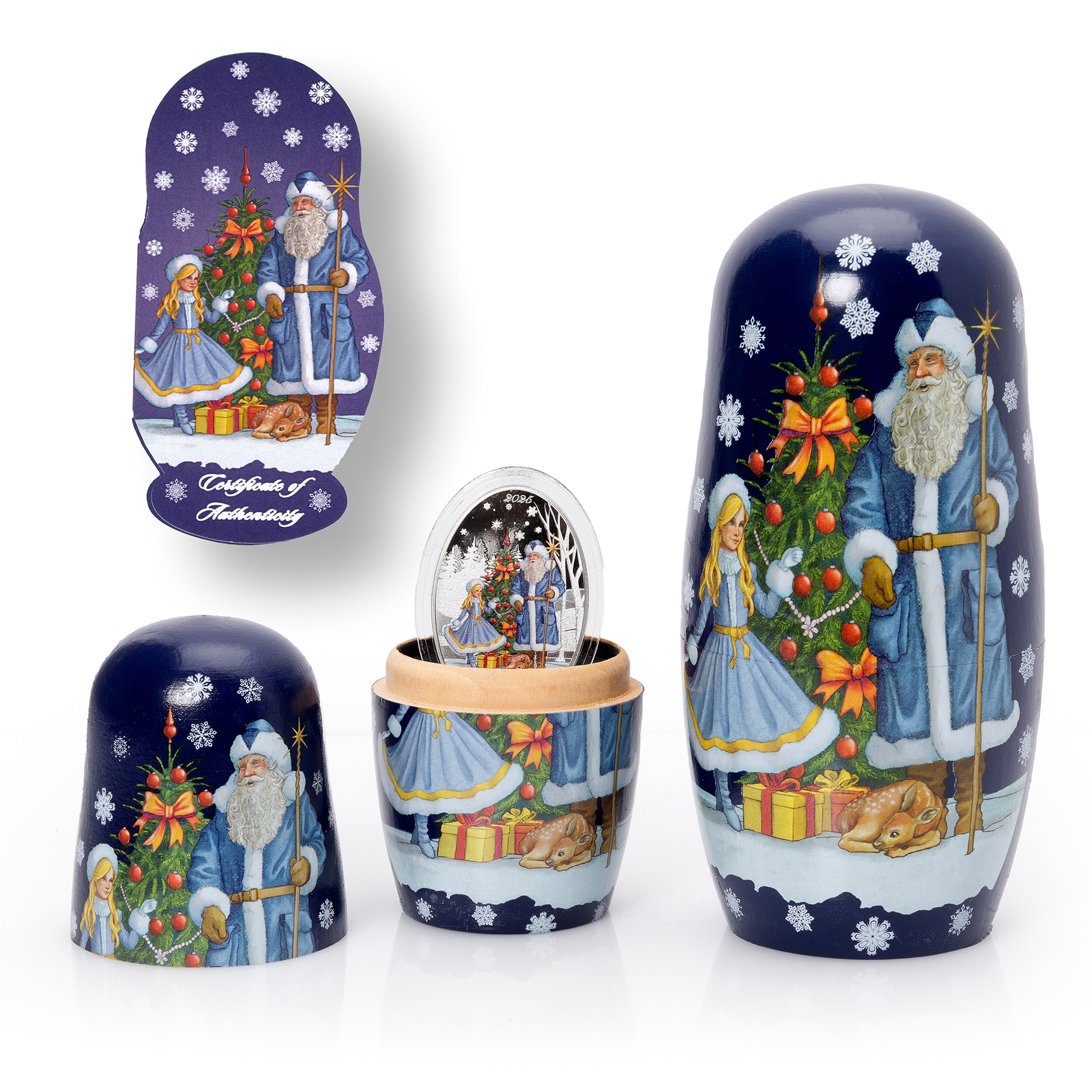 2025 Father Frost and the Snow Maiden $5 One-Ounce Fine Silver