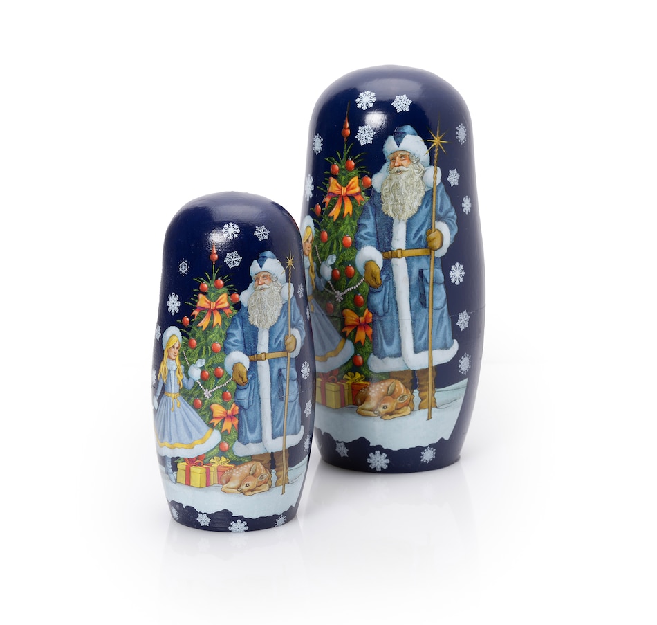Image 733759_ALTMORE3.jpg, Product 733-759 / Price $189.95, 2025 Father Frost and the Snow Maiden $5 One-Ounce Fine Silver Coin in Matryoshka Nesting Doll Presentation, Solomon Islands from Canadian Coin & Currency on TSC.ca's Coins department