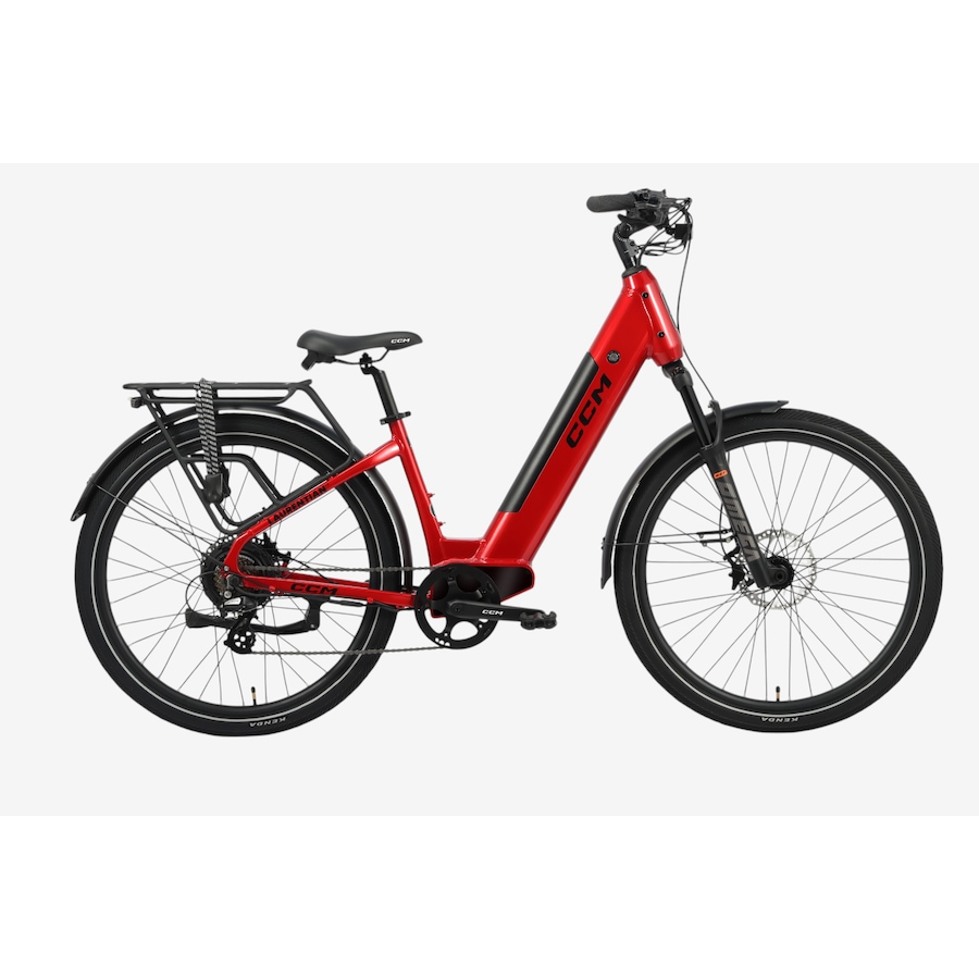 Image 733930_ALTMORE1.jpg, Product 733-930 / Price $2,299.99, CCM Laurentian 1 Commuter E-Bike with Torque Sensor (red) from CCM on TSC.ca's Health & Fitness department