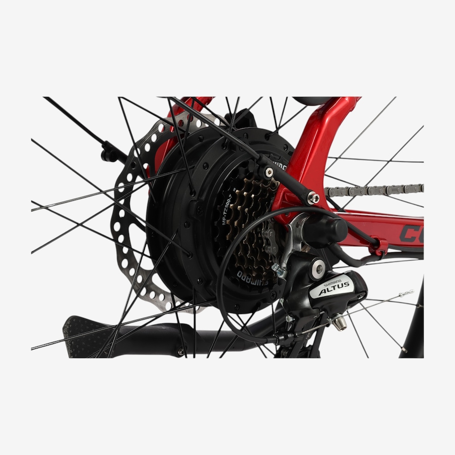 Image 733930_ALTMORE6.jpg, Product 733-930 / Price $2,299.99, CCM Laurentian 1 Commuter E-Bike with Torque Sensor (red) from CCM on TSC.ca's Health & Fitness department