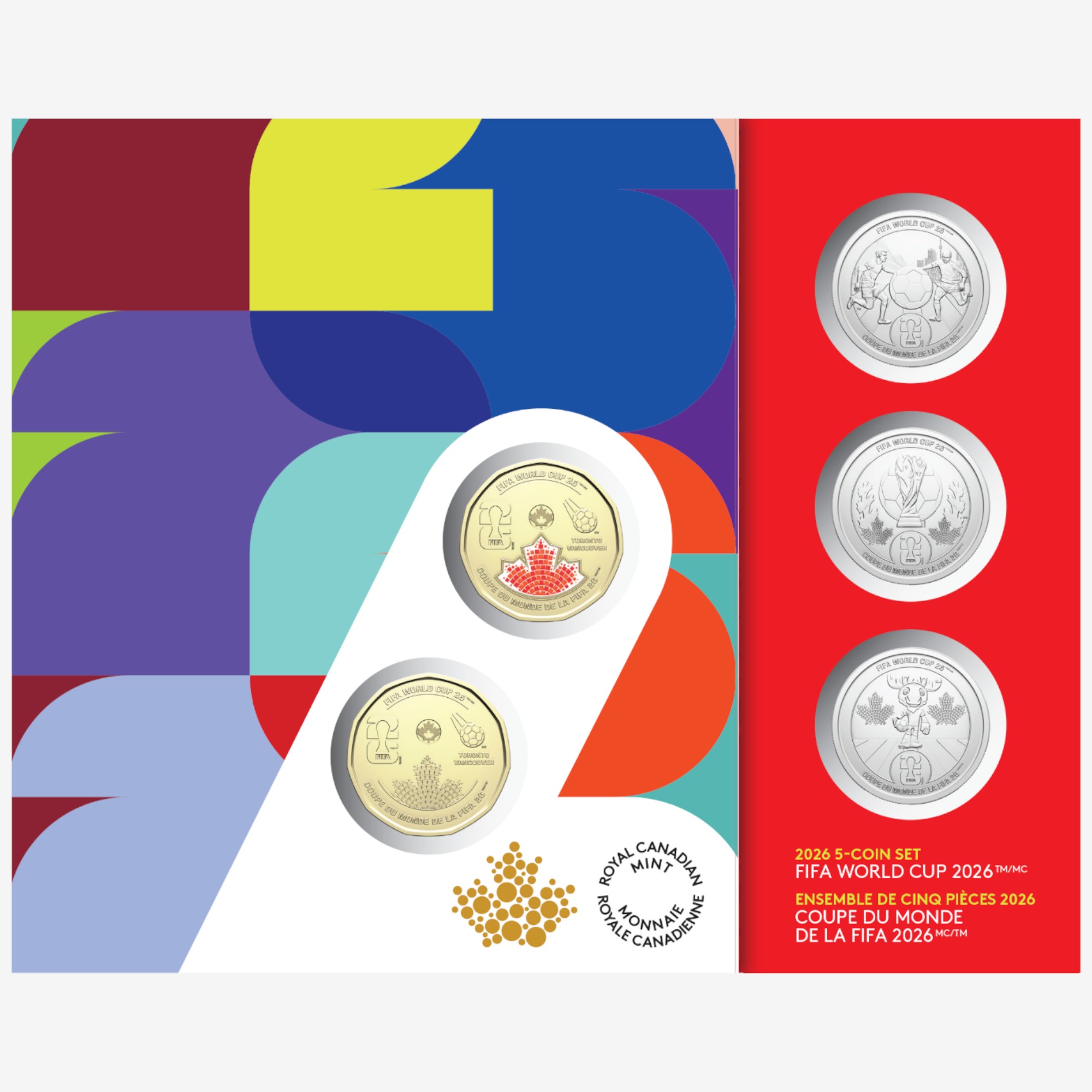 2026 FIFA World Cup Five Coin Set - TSC.ca