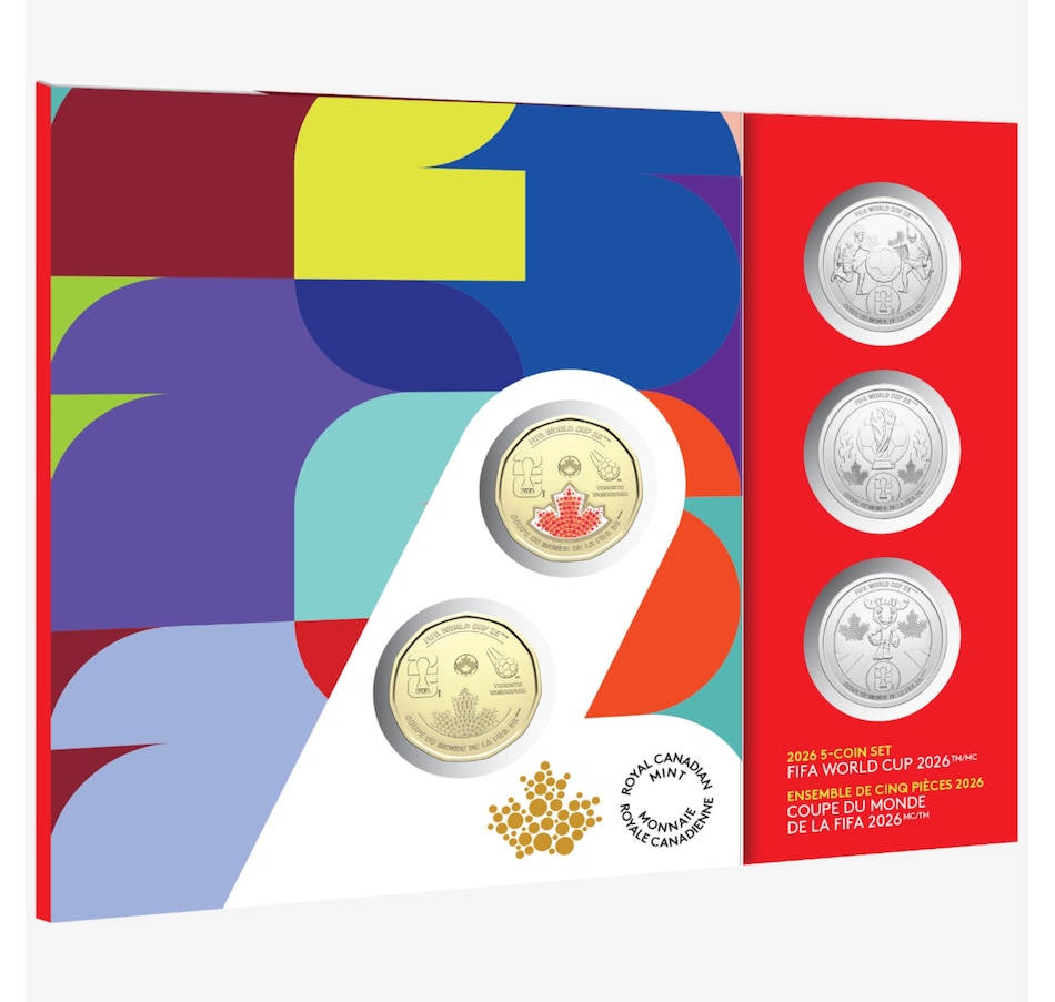 Image 733937_ALTMORE1.jpg, Product 733-937 / Price $39.95, 2026 FIFA World Cup Five Coin Set from Royal Canadian Mint (RCM) on TSC.ca's Coins department