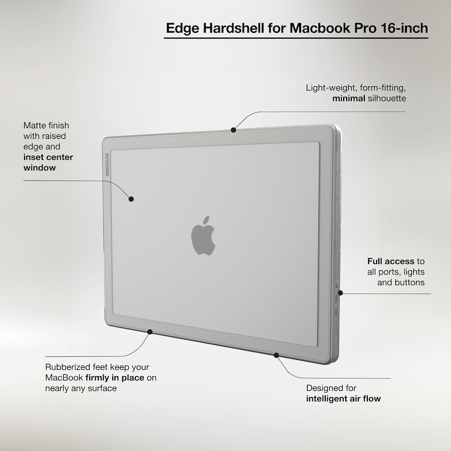 Image 733974_ALTMORE4.jpg, Product 733-974 / Price $59.99, Incase Edge Hardshell Case for MacBook Pro (16", M3, 2023, clear) from Incase on TSC.ca's Electronics department