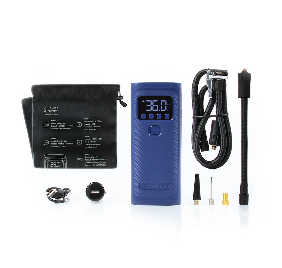 Image 734007_NVY.jpg, Product 734-007 / Price $139.99, Limitless AirPro Portable Air Compressor, Power Bank, and Flashlight on TSC.ca's Home & Garden department