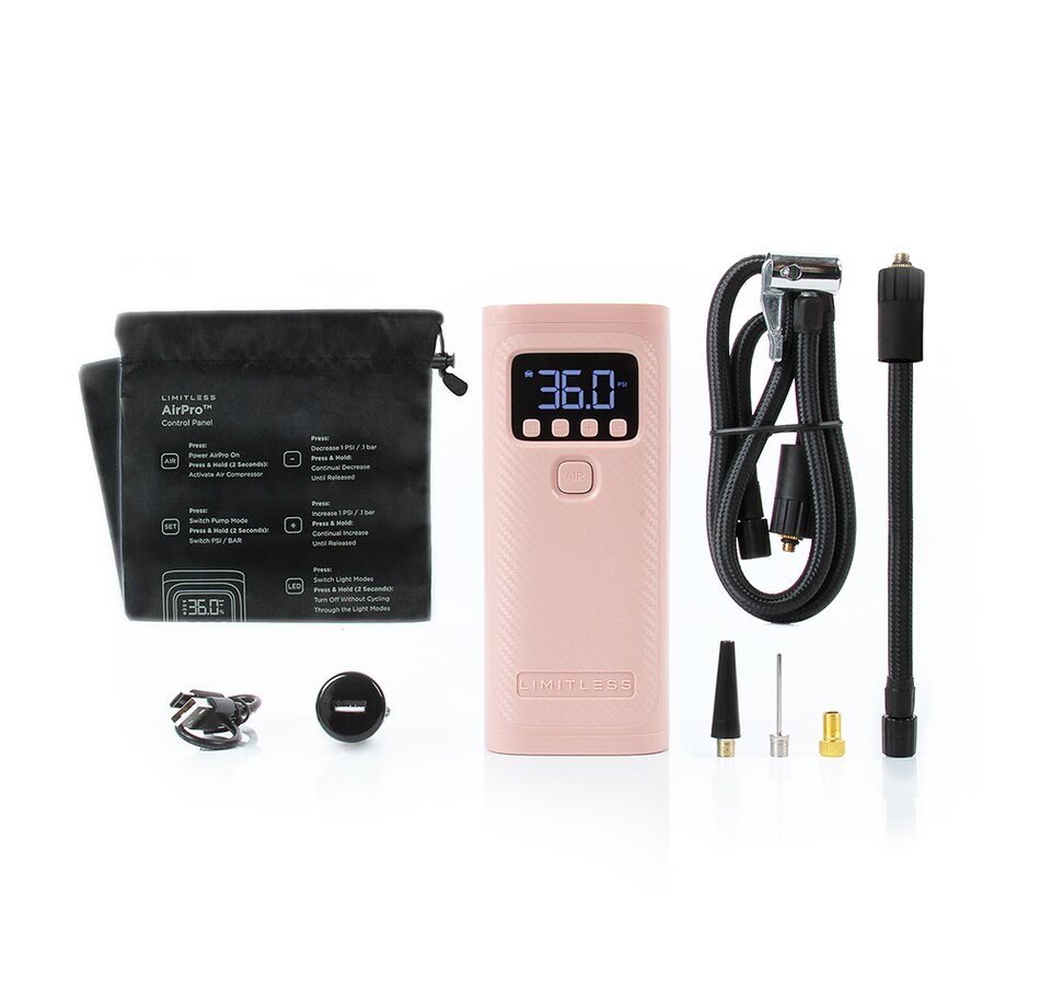 Image 734007_PNK.jpg, Product 734-007 / Price $139.99, Limitless AirPro Portable Air Compressor, Power Bank, and Flashlight on TSC.ca's Home & Garden department