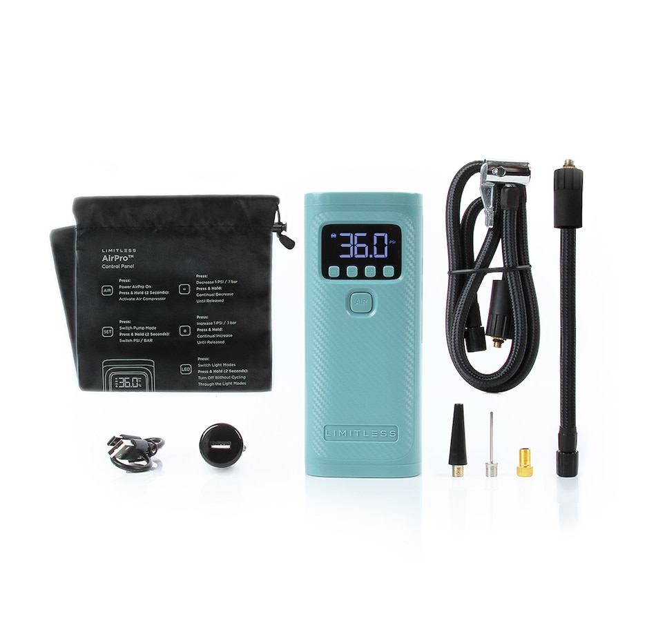 Image 734007_TLE.jpg, Product 734-007 / Price $139.99, Limitless AirPro Portable Air Compressor, Power Bank, and Flashlight on TSC.ca's Home & Garden department