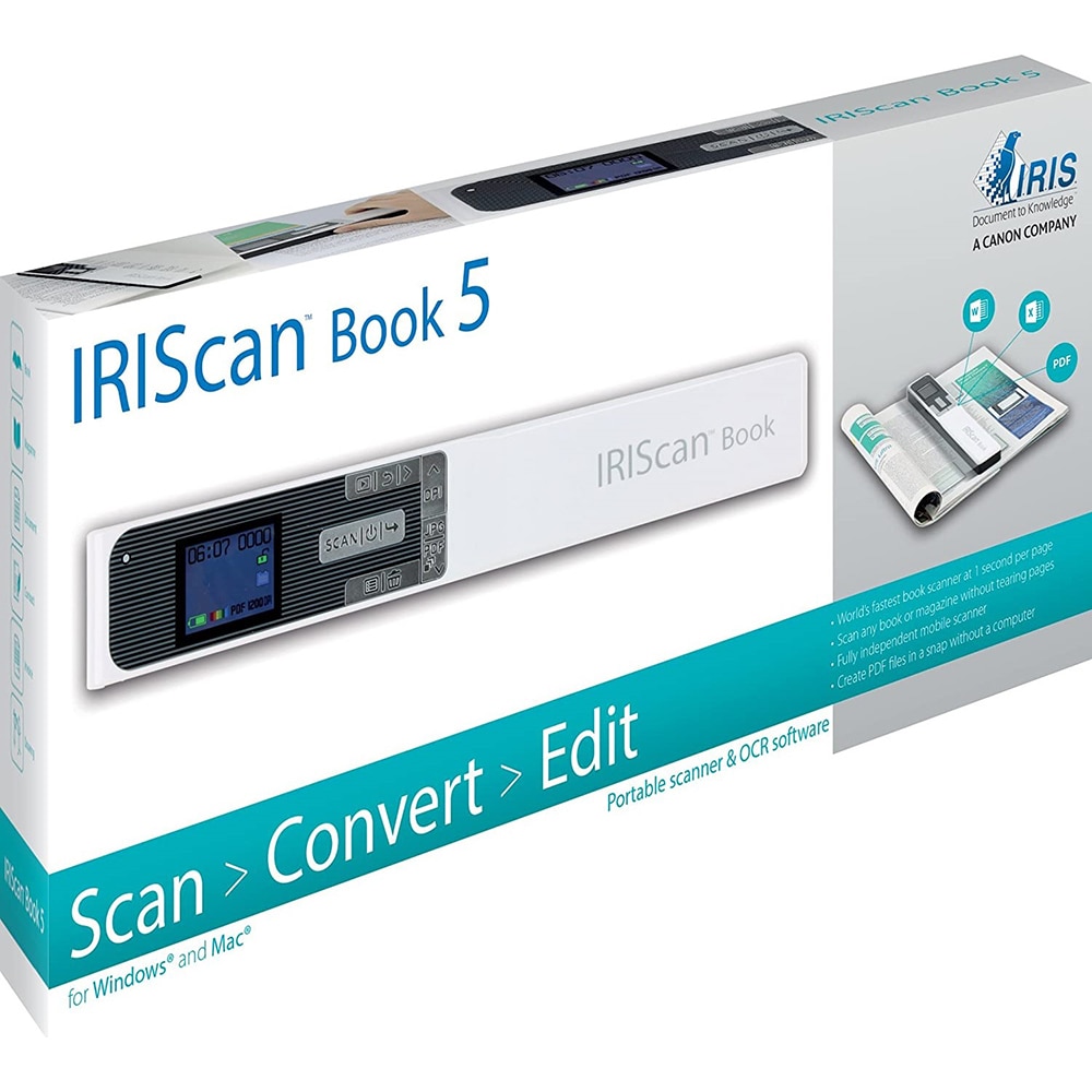 スキャナー IRISCAN BOOK 5 DOCUMENT SCANNER WHITE IRIS Book 5 Mobile Wand Portable Handheld Colour Scanner - TSC.ca