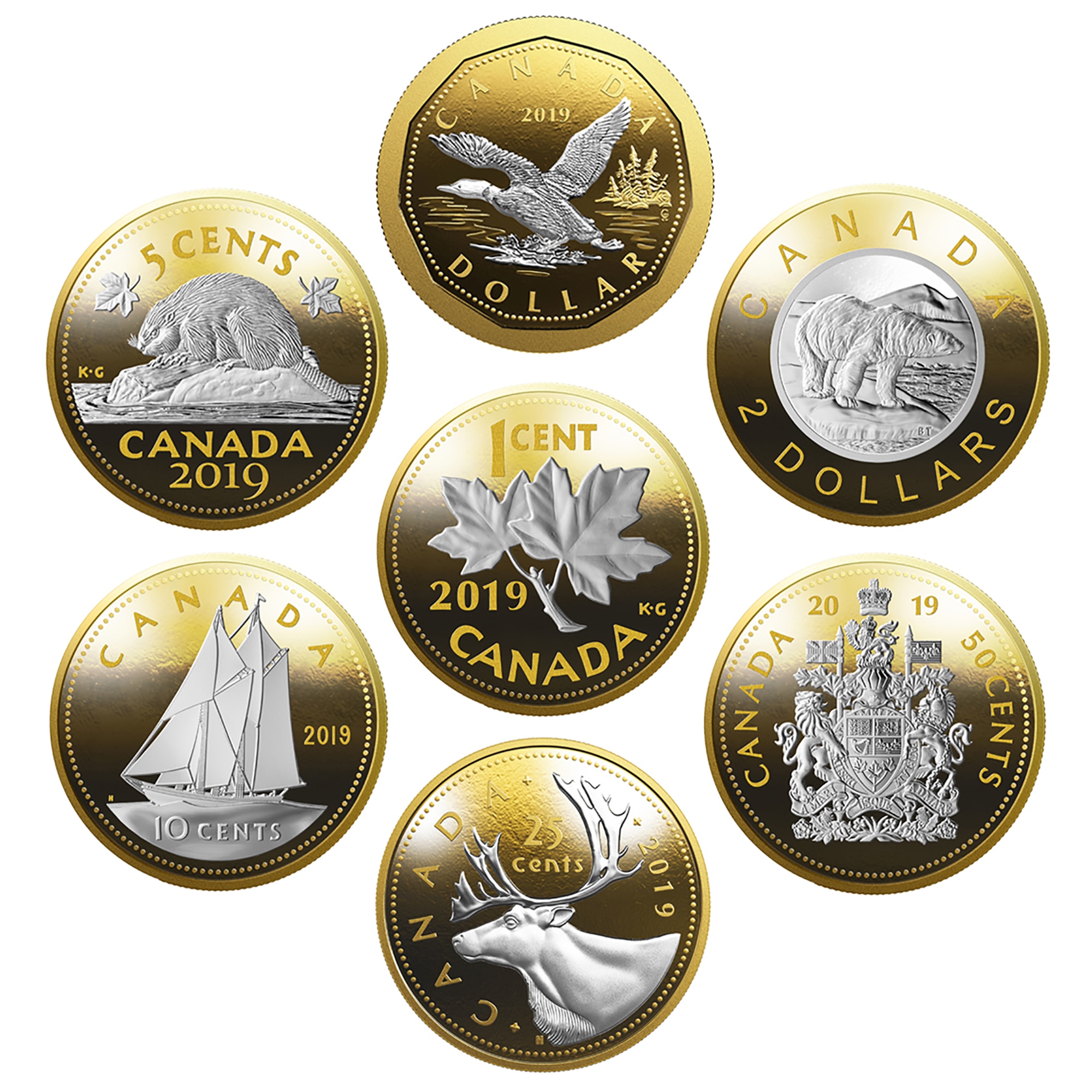 Coins Canadian Mint Products Complete 2019 Big Coin Series