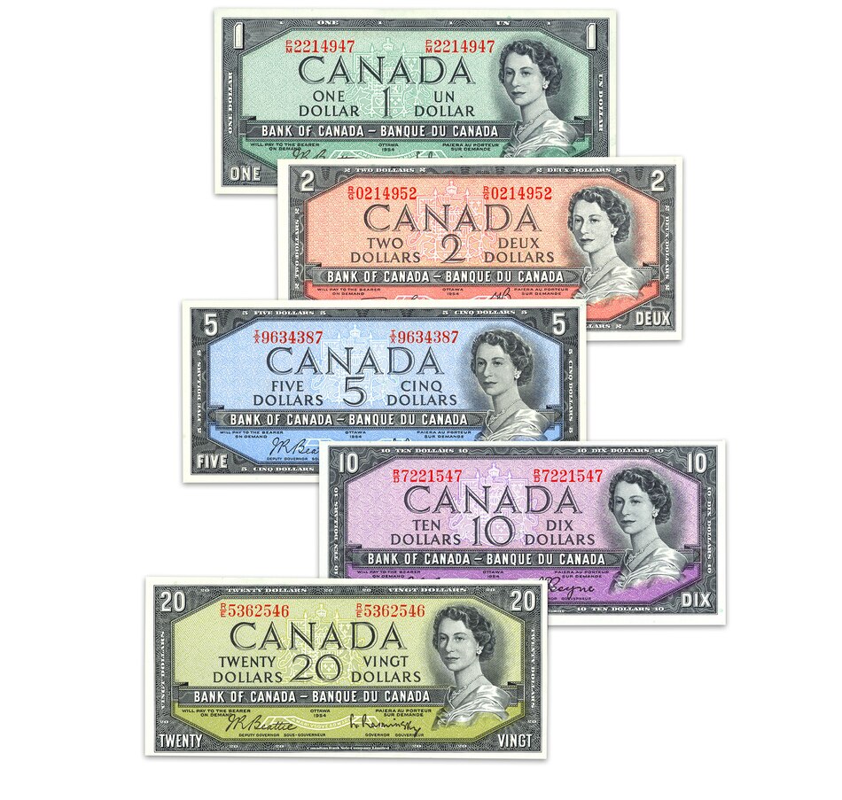 Paper Money Series Collection, 1937–2006, $1–$20 (26 notes) - TSC.ca