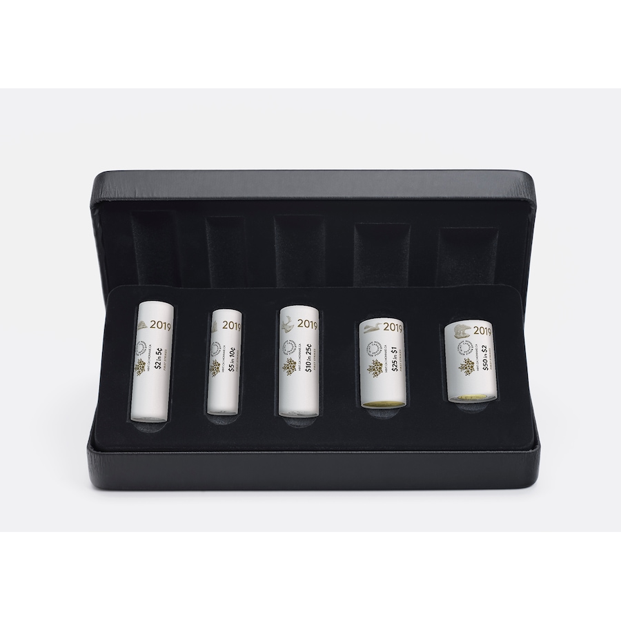 Image 734412.jpg, Product 734-412 / Price $189.95, 2019 First Strikes Special Wrap Roll Collection from Royal Canadian Mint (RCM) on TSC.ca's Coins department