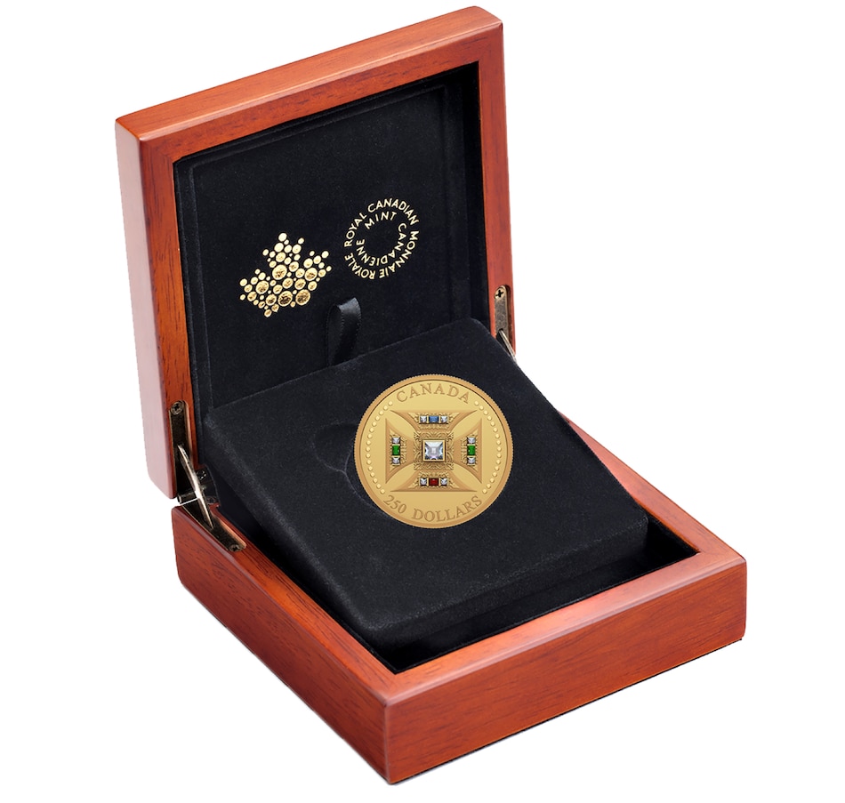 Image 734515_ALTMORE4.jpg, Product 734-515 / Price $7,699.95, 2023 $250 Fine Silver St. Edward's Crown with Solid Gold Cross and Genuine Gemstones from Royal Canadian Mint (RCM) on TSC.ca's Coins department