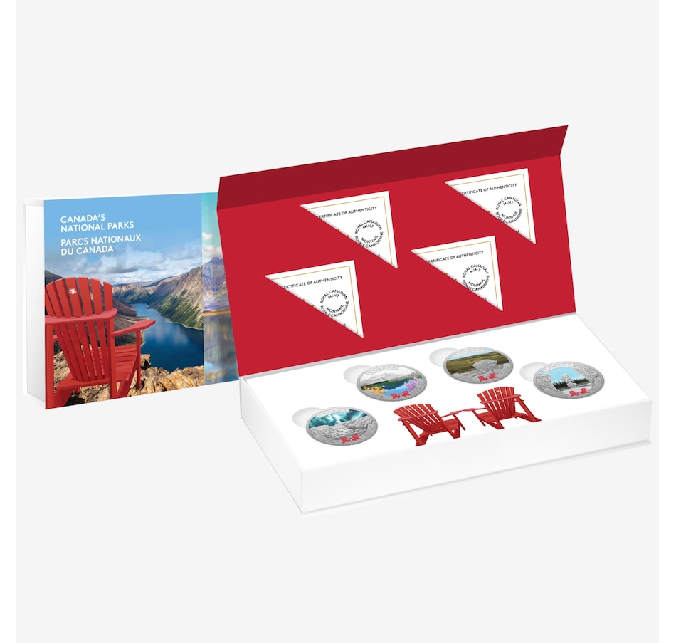 Image 734552.jpg, Product 734-552 / Price $559.90, 2026 $20 National Parks Four-Coin Set Subscription (first two coins shipped now) from Royal Canadian Mint (RCM) on TSC.ca's Coins department