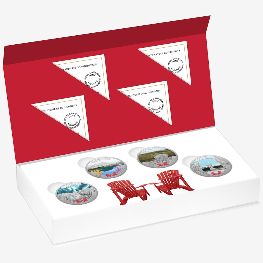 Image 734552_ALTMORE3.jpg, Product 734-552 / Price $559.90, 2026 $20 National Parks Four-Coin Set Subscription (first two coins shipped now) from Royal Canadian Mint (RCM) on TSC.ca's Coins department