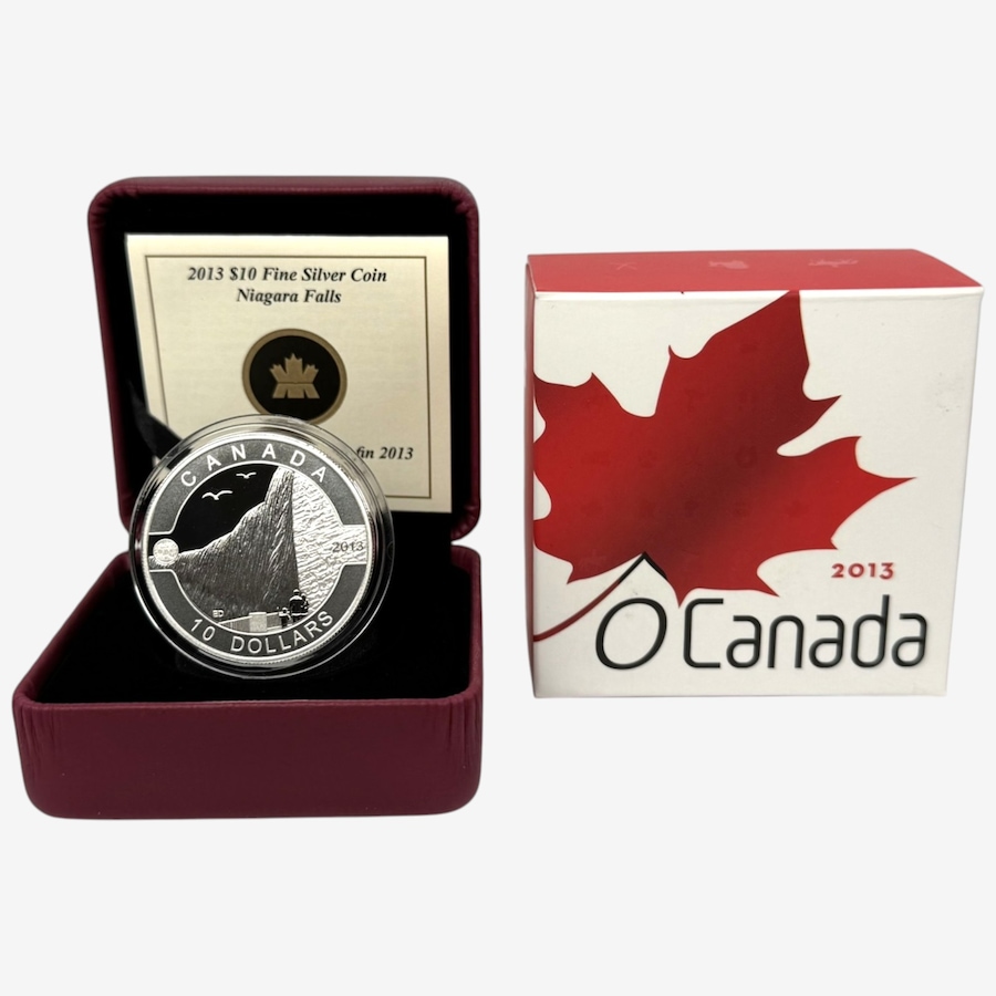 Image 734557.jpg, Product 734-557 / Price $89.95, $10 2013 Niagara Falls Proof Silver Coin - Seventh in the O Canada Series from Royal Canadian Mint (RCM) on TSC.ca's Coins department