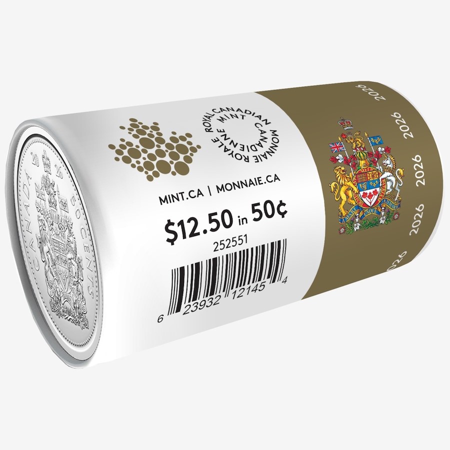 Image 734560_ALTMORE1.jpg, Product 734-560 / Price $39.95, 2026 Half-Dollar Coin Roll (25 coins, numismatic uncirculated) from Royal Canadian Mint (RCM) on TSC.ca's Coins department