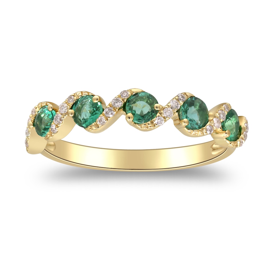 Jewellery - Rings - Jewel of a Deal 10K Yellow Gold Emerald and Diamond ...