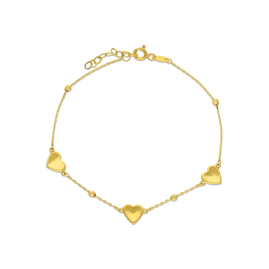 Image 734727.jpg, Product 734-727 / Price $259.99, TruGold 10K Yellow Gold Heart Stationed Bracelet from TruGold on TSC.ca's Jewellery department