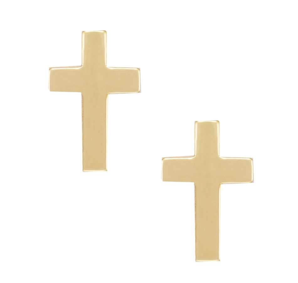 Jewellery Earrings Stud Earrings TruGold 10K Yellow Gold Cross