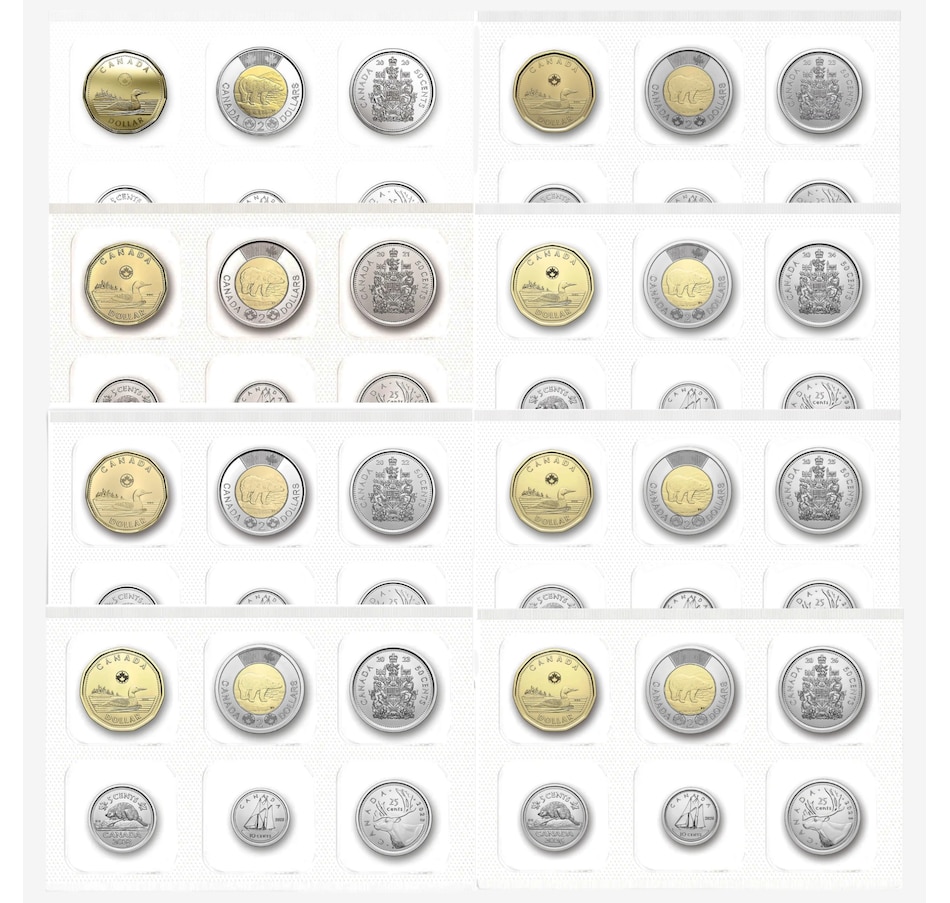 Image 734840_ALTMORE1.jpg, Product 734-840 / Price $188.88, Eight-Piece Classic Canadian Uncirculated Coin Set Collection, 2019–2026 from Royal Canadian Mint (RCM) on TSC.ca's Coins department
