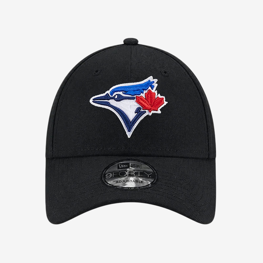 Image 734855_ALTMORE1.jpg, Product 734-855 / Price $52.99, Men's Toronto Blue Jays New Era 50th Season Side Patch 9FORTY Adjustable Velcro Hat (black) from New Era on TSC.ca's Sports department