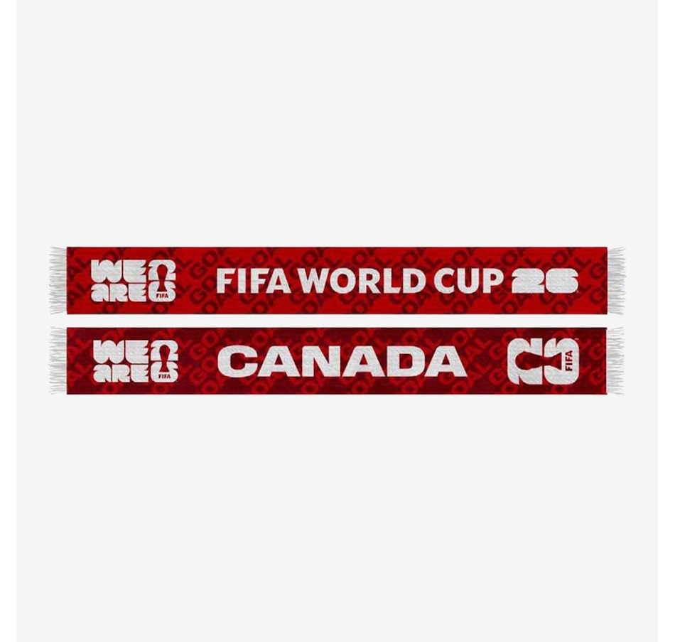 Image 734860.jpg, Product 734-860 / Price $44.99, 2026 FIFA World Cup Red Acrylic Scarf Canada from FIFA on TSC.ca's Sports department